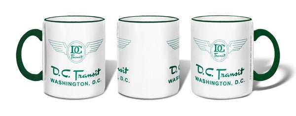 DC Transit (Green text on White background) Mug - DCMetroStore