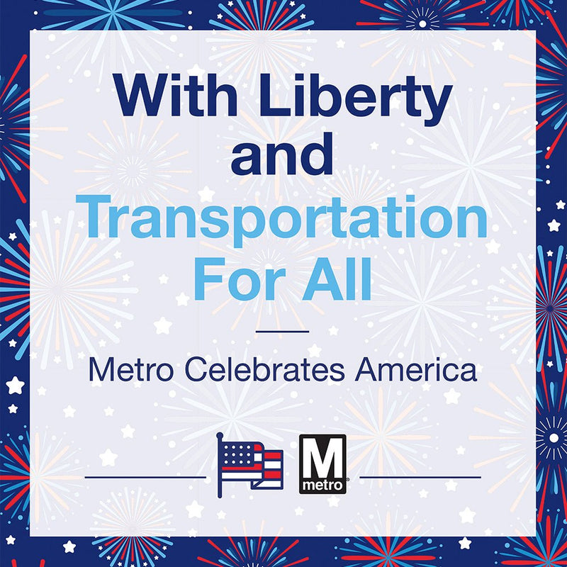 Metro Celebrates America 2023 Poster (16" x 16") - DCMetroStore