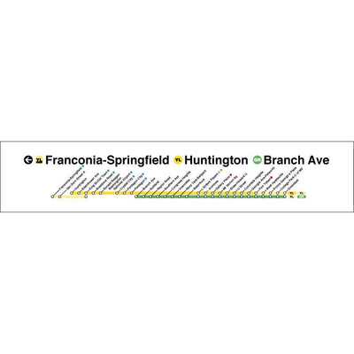 Yellow Green (Fraconia-Springfield / huntington / Branch Ave) Poster - DCMetroStore