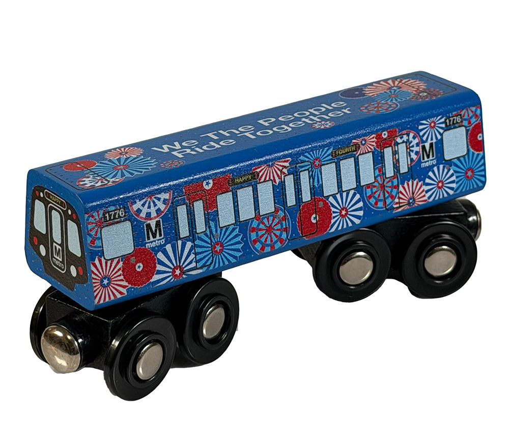 We the People Ride Together Wooden Train – DCMetroStore