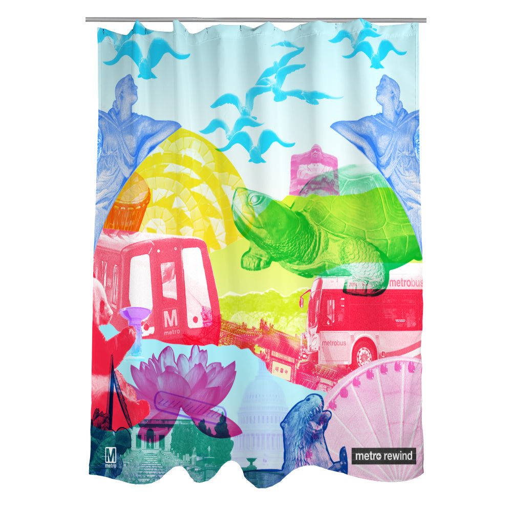 Metro Rewind Collage Shower Curtain – DCMetroStore