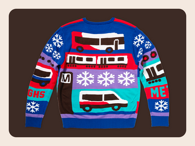 Metro Sleighs Holiday Sweater