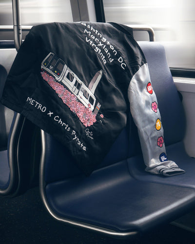 Metro x Chris Pyrate Train Satin Embroidered Work Jacket
