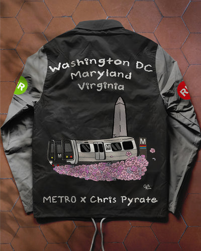 Metro x Chris Pyrate Train Satin Embroidered Work Jacket