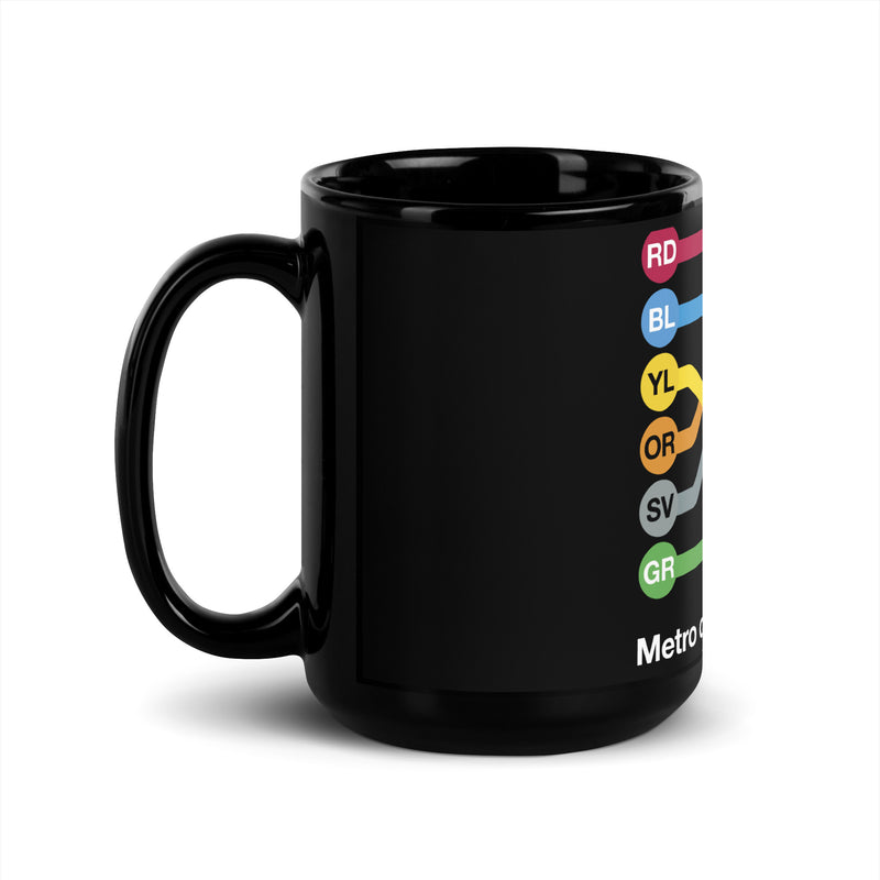 Metro Connects Me Black Mug