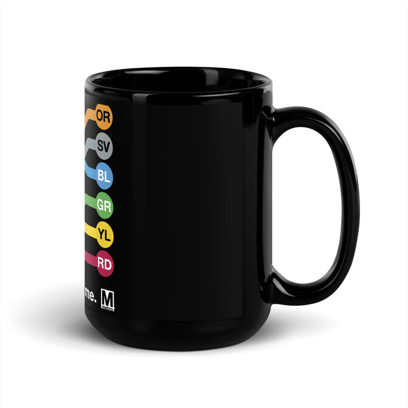 Metro Connects Me Black Mug