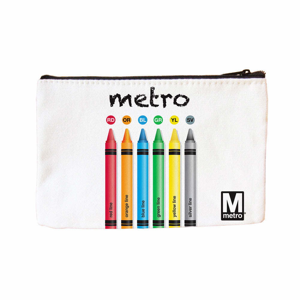 Metro Colors Faux Suede Pencil Case – DCMetroStore