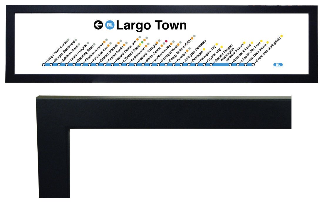 Largo Rd Metro Sign Blue (Largo Town) Poster – DCMetroStore