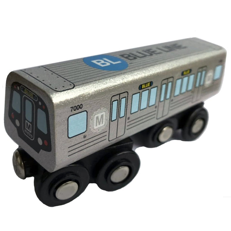 Blue Line Wooden Train - DCMetroStore