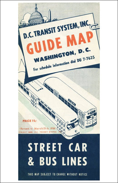 DC Transit System Guide Map Print - DCMetroStore