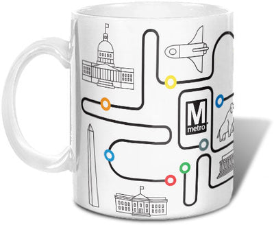 Metro Line Stops Mug - DCMetroStore