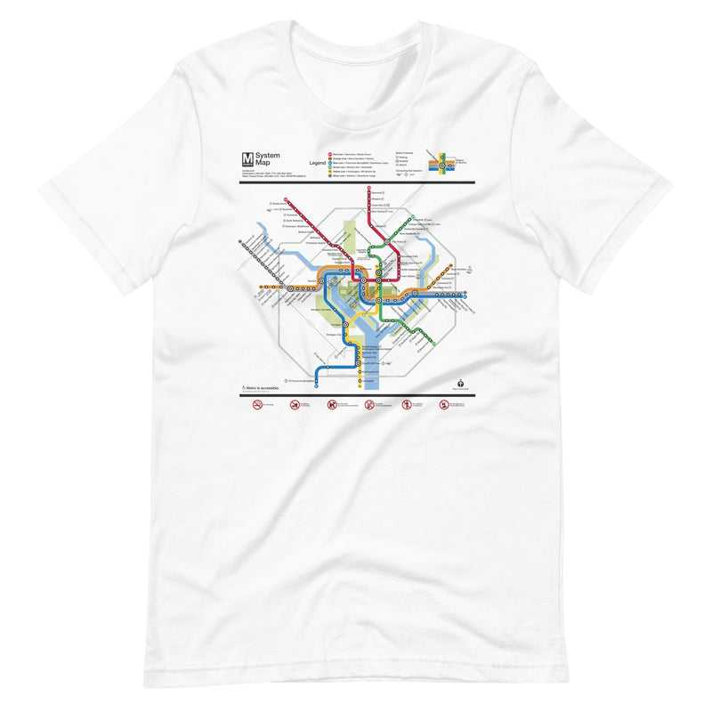 Metro Map (2023) T-Shirt - DCMetroStore