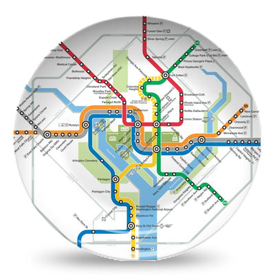 Metro Map Resin Plate - DCMetroStore
