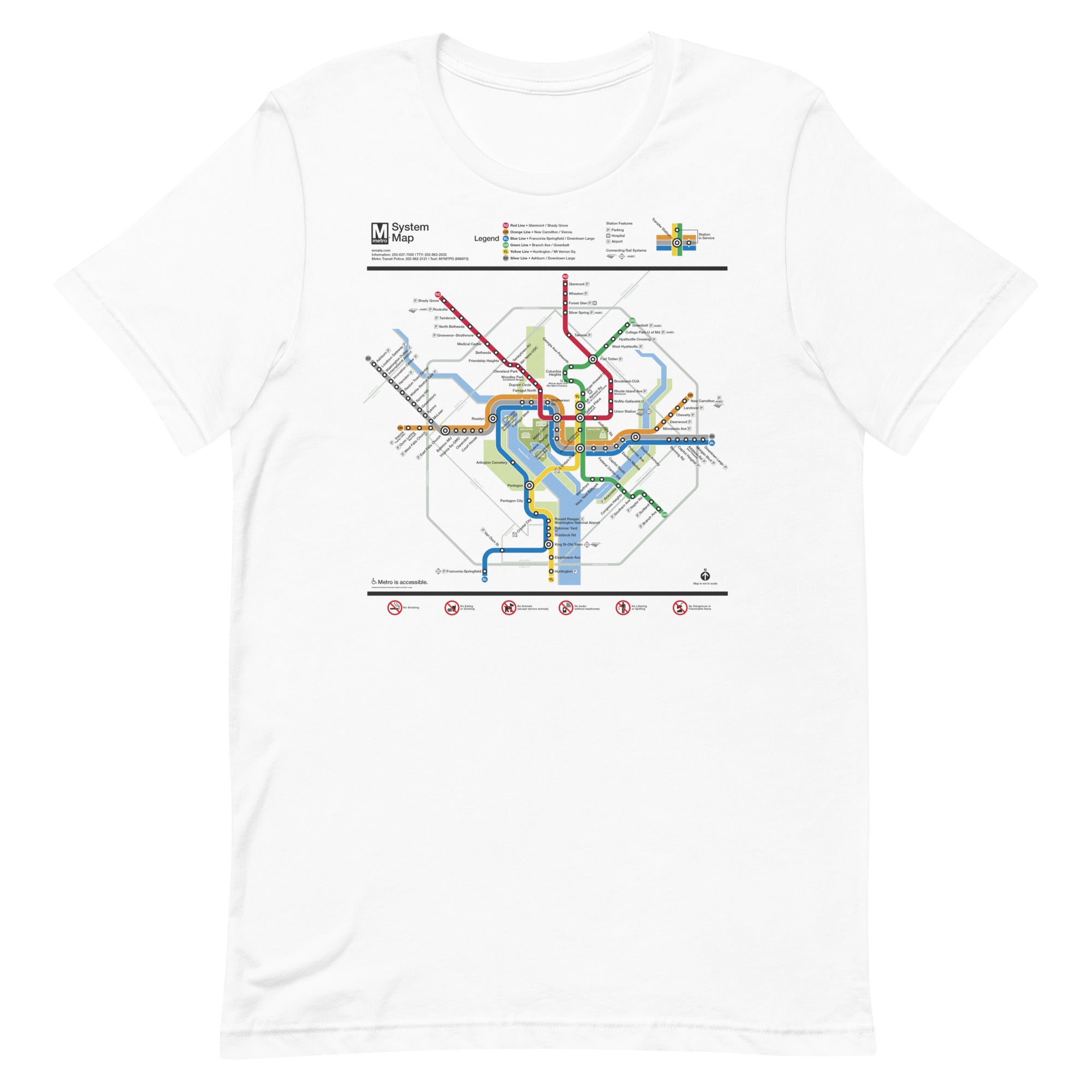 Metro Map T-Shirt – DCMetroStore