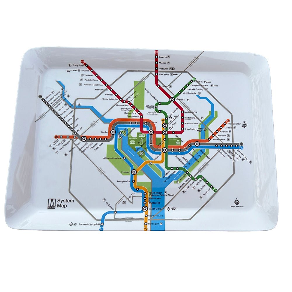 Metro Map Melamine Tray