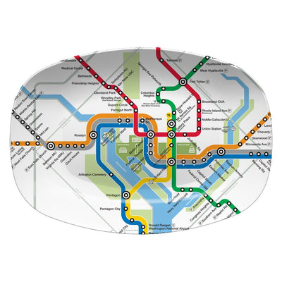 Metro Subway Map (2023) Resin Serving Dish - DCMetroStore