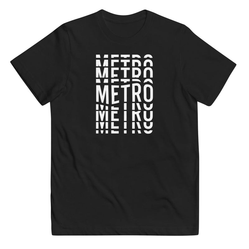 Metro Wavy (White) Youth T-Shirt - DCMetroStore