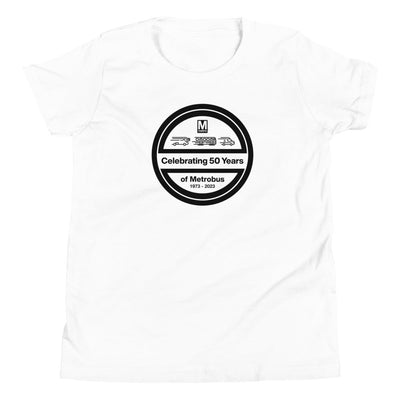 Metrobus 50th Anniversary Logo Youth T-Shirt - DCMetroStore