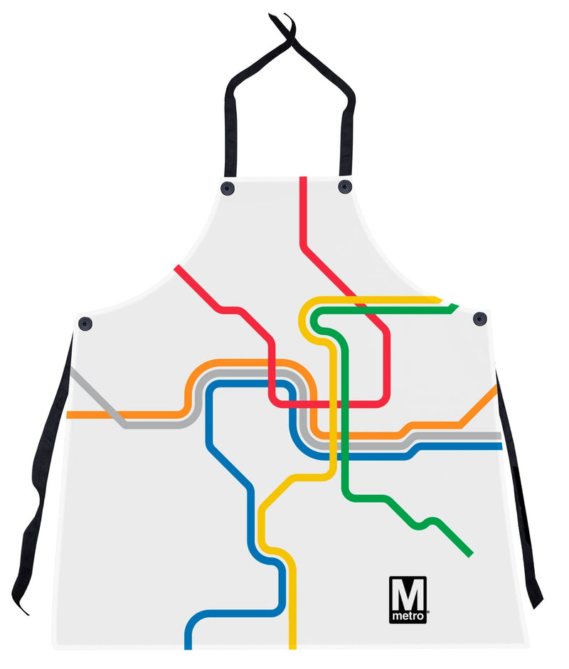 Modern Metro Map Apron - DCMetroStore
