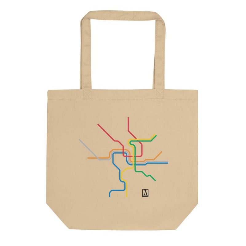Modern Metro Map Eco Tote Bag - DCMetroStore