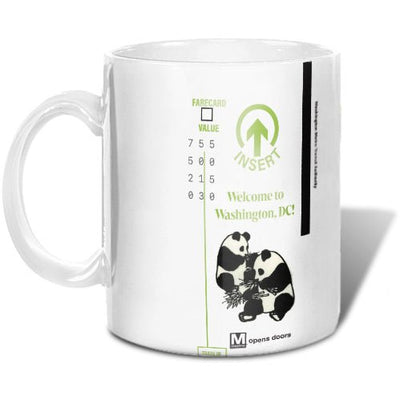Pandas Farecard Mug - DCMetroStore