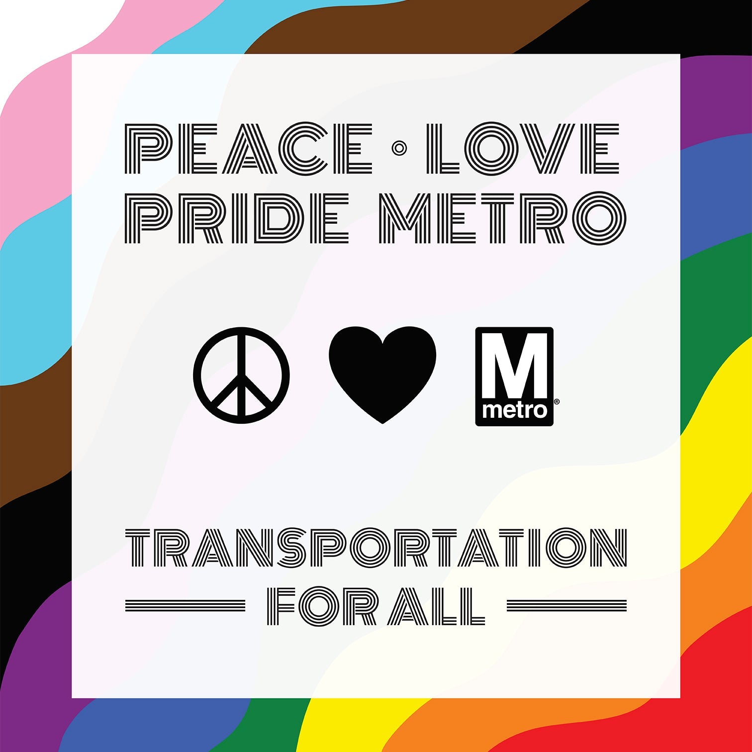WMATA Pride 2023 Poster (16" x 16") DCMetroStore