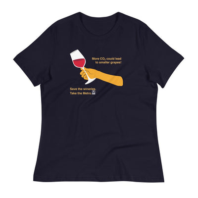 Save the Wineries / Take Metro Women's Relaxed T-Shirt - DCMetroStore