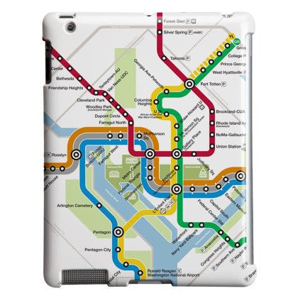 Silver Line Map (Detail) iPad Case - DCMetroStore