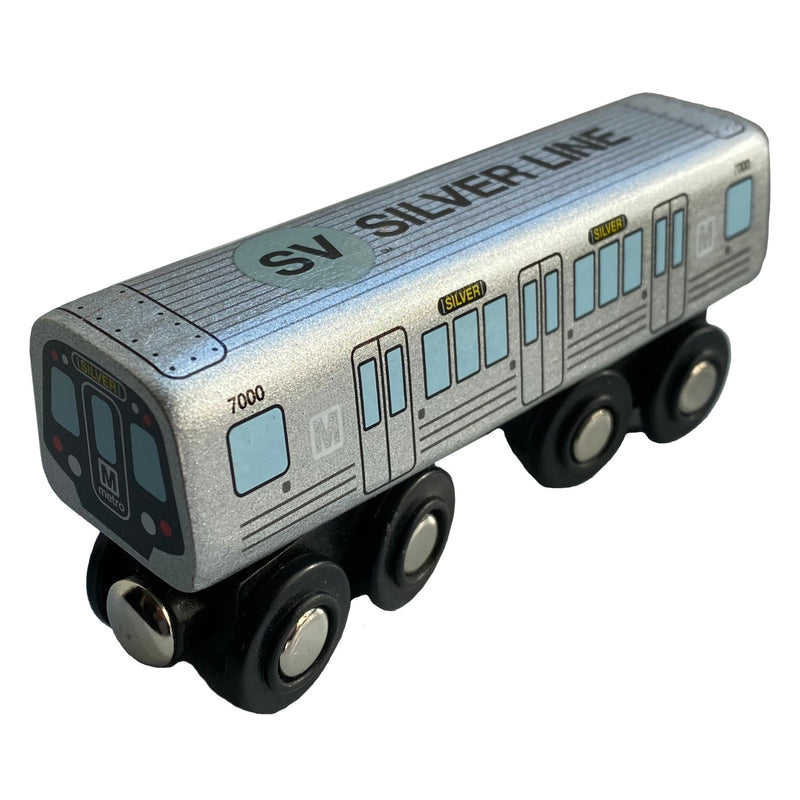 Silver Line Wooden Train - DCMetroStore