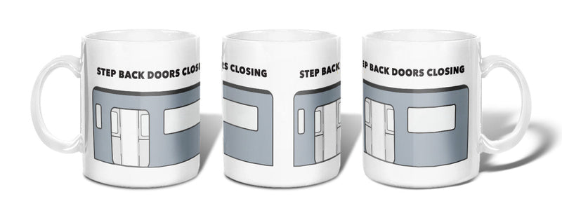 Step Back Doors Closing Mug - DCMetroStore