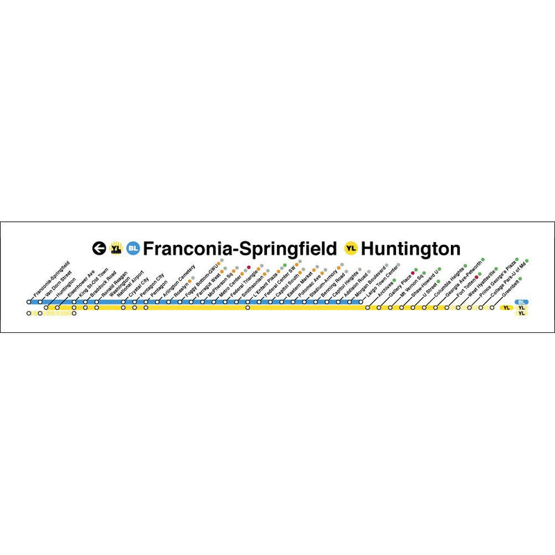 Yellow Blue (Fraconia Springfield / Huntington) Poster - DCMetroStore